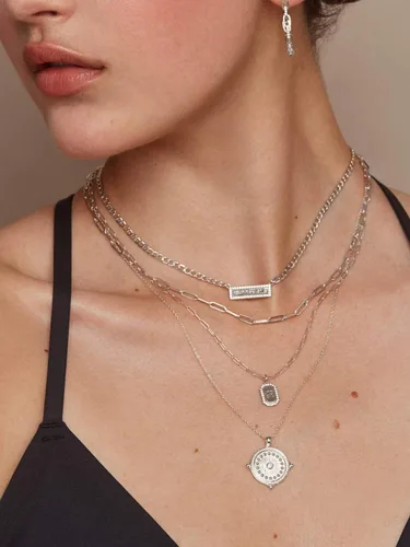 Vista 3 de BOUTIQUELOVIN - Collar de cadena de eslabones, de oro de 14 quilates, para mujeres y niñas