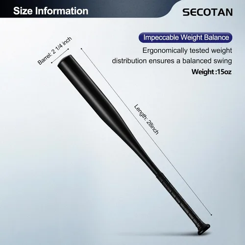 Vista 3 de Baseball Training Bat - Ultra Lightweight Bat - Durable and Sturdy Aluminum Bat - Ideal for Softball Hitting Practise - Versatile Design Bats