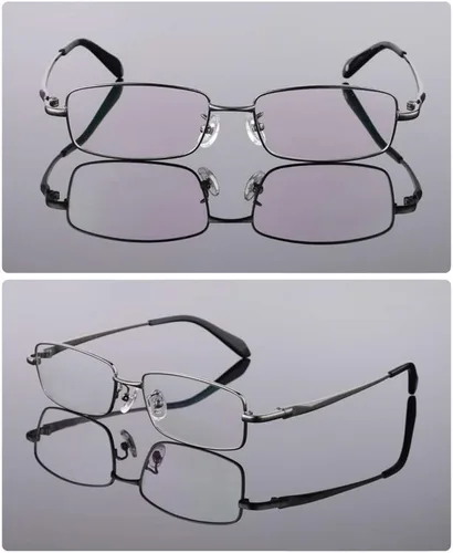 Vista 21 de Agstum Gafas ópticas de montura duradera de titanio con montura completa