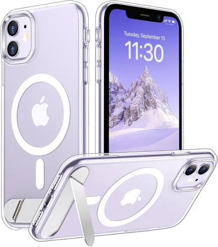 Vista 230 de Funda para iPhone 11 con compatibilidad magnética, [Soporte invisible incorporado][Compatible con MagSafe]
