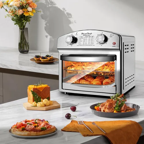 Vista 4 de Plum Chef Freidora de aire, 13 cuartos de galón de convección multifuncional horno tostador de aire combinado, circulación de aire caliente de 360°