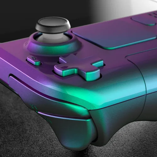 Vista 8 de eXtremeRate - Carcasa de repuesto de bricolaje con juego completo de botones para Steam Deck LCD, carcasa de repuesto personalizada para la parte