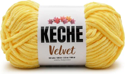 Vista 81 de Keche Hilo para ganchillo, hilo de terciopelo, chenilla suave, manta de bebé voluminosa amigurumi Yarn 3.53 oz (132 yardas) - Arona