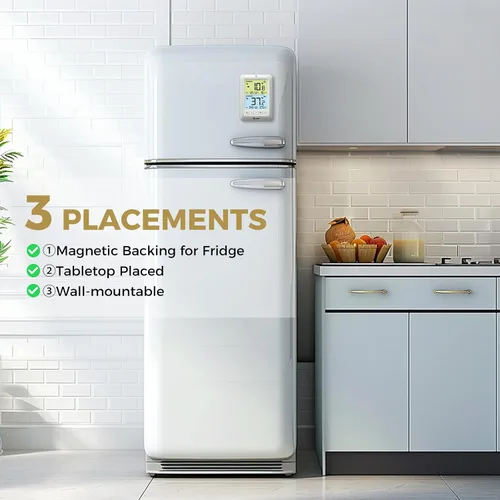 Vista 3 de Termómetro de refrigerador Alarma Digital Inalámbrico Refrigerador Colorido