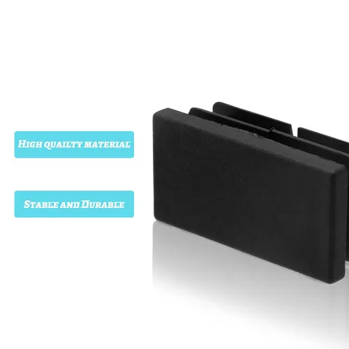 Vista 6 de Piutouyar Tapas rectangulares de tubo, inserto de enchufe de plástico, tapa de extremo negra para inserto de orificio de tubo, vallas, protección