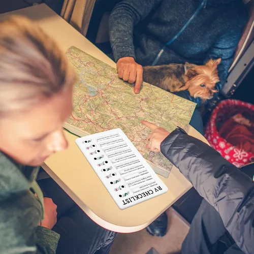 Vista 5 de Zonon Paquete de 1 tabla de lista de verificación para caravanas, tablas de listas de tareas de plástico, tablas de lista de verificación
