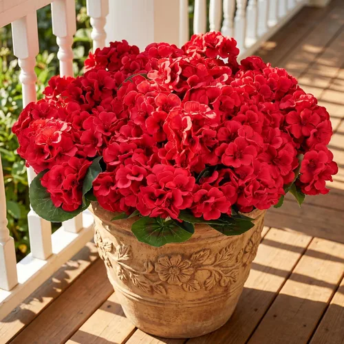 Vista 19 de CEWOR - 12 paquetes de flores artificiales para interior y exterior, margarita de seda falsa con hojas de eucalipto, flor artificial para maceta