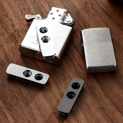 Vista 8 de Paquete de 2 juntas de metal para encendedor, kit clásico de tapa Plateado (Classic Silver)