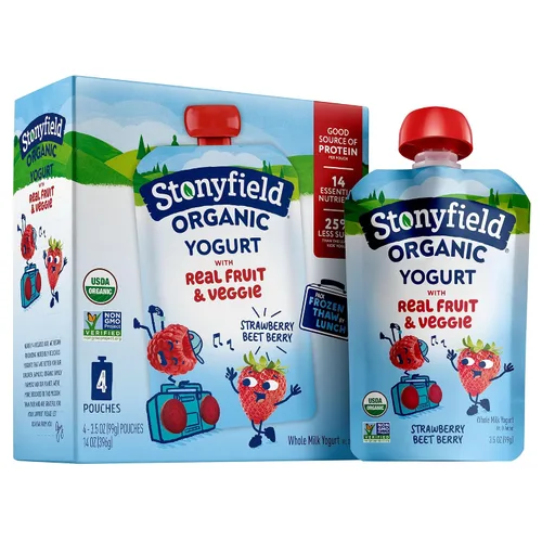 Vista 10 de STONYFIELD FARM Yogur orgánico de fresa, remolacha y bayas, 3.5 onzas