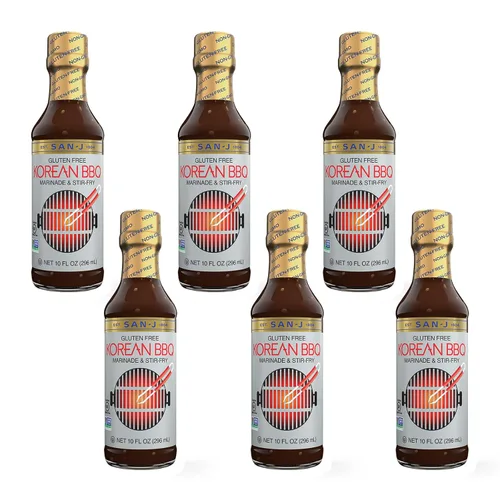 Vista 22 de San-J - Paquete variado Spice of Life - Teriyaki, salsa de naranja, szechuan, maní tailandés - Salsas de cocina sin gluten - Sin OGM - Botellas