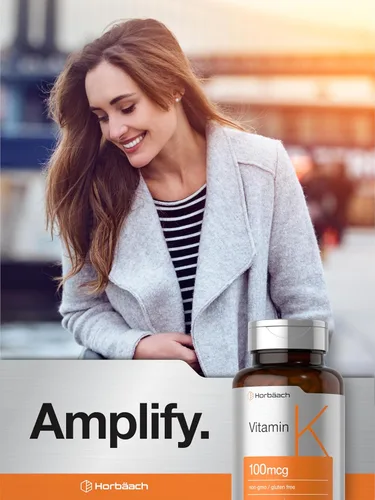 Vista 7 de Horbäach Suplemento de vitamina K 100mcg 120 tabletas Suplemento vegetariano, sin OMG y sin gluten