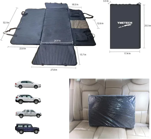 Vista 7 de Cubierta extensor del asiento trasero del coche del perro, relleno no inflable del hueco del colchón del camping