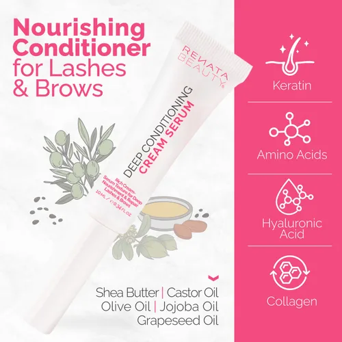 Vista 2 de RB RENATA BEAUTY Sérum en crema acondicionador profundo para pestañas y cejas – Crema acondicionadora rica para pestañas y cejas – Nutrir, reparar