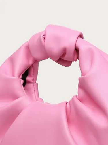 Vista 6 de Verdusa Bolso de mano tipo hobo de piel sintética fruncida para mujer