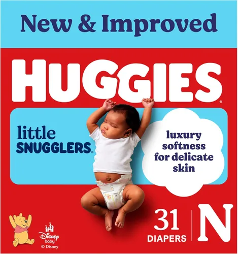 Vista 45 de Huggies Little Snugglers - Pañal para bebé, talla 1, 8 a 14 libras, 34717, 20