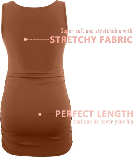 Vista 5 de Camiseta sin mangas para maternidad, tallas grandes