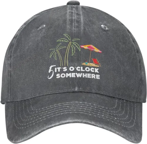 Vista 3 de 5 Oclock Somewhere Hat Its 5 O' Clock Somewhere Cap for Men Dad Hats Funny Cap Azul marino