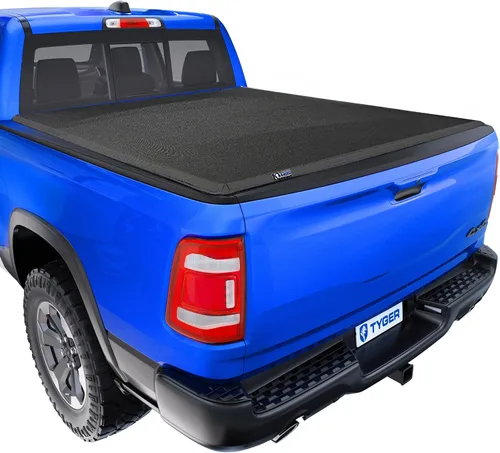 Vista 11 de Tyger Auto T1 Cubierta suave enrollable para caja de camioneta compatible con Dodge Ram 1500 2009-2018 y Classic 2019-2025, caja de 5 pies 7
