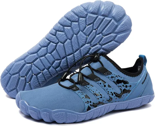 Vista 6 de Josaywin Zapatos de agua para hombre descalzos de secado rápido, calcetines acuáticos para natación, buceo, surf, piscina, deportes acuáticos