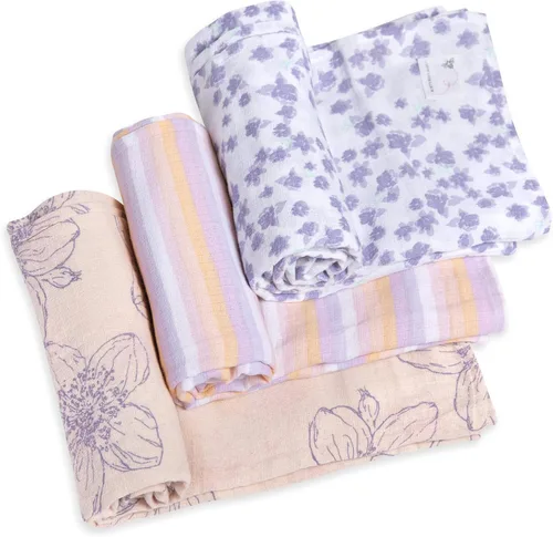 Vista 11 de Burt's Bees Baby - Mantas de muselina de algodón para bebé, paquete de 3, multiusos, ligeras y transpirables, 100% algodón orgánico