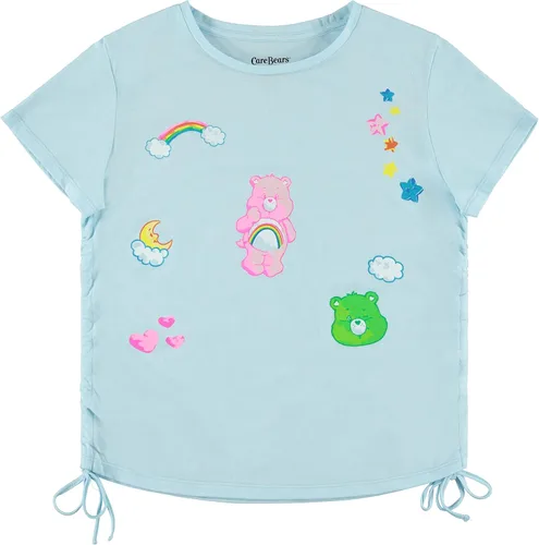 Vista 10 de Care Bears Camisa de moda para mujer - Ropa clásica para mujer - Cheer Friend Funshine Good Luck Tie Dye Tee Negro