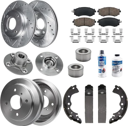 Vista 15 de Detroit Axle - Rotores de freno para Toyota Avalon 2020-2021 Camry 2020-2024, repuesto de rotores de freno de disco perforados y ranurados: rotor