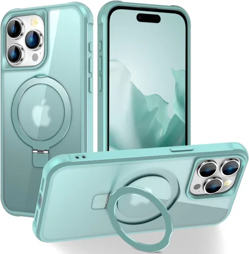Vista 175 de CHAOFEnG Funda magnética compatible con iPhone 11 con soporte, prueba de caídas de grado militar, compatible con imán, anillo translúcido, parte