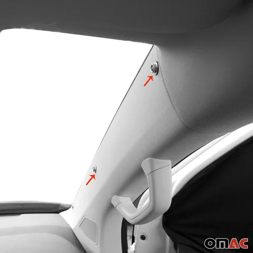 Vista 9 de OMAC Cortinas magnéticas para ventana con protección UV para Mercedes Sprinter 2006-2018, color negro 3X