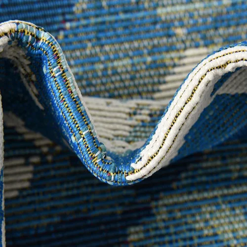 Vista 13 de Unique Loom Outdoor Southwestern Collection - Alfombra de área - Fethiye (2' x 3' 1", rectangular, azul/azul claro)