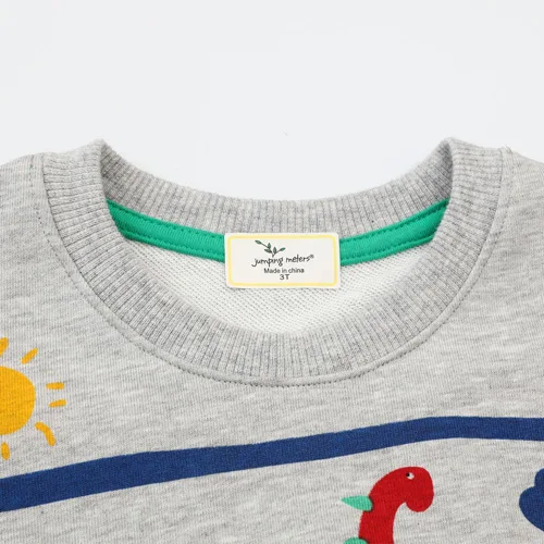 Vista 3 de Popshion - Sudaderas de dinosaurios para niños, pulóveres deportivos de caricaturas de manga larga, tallas 1-7T