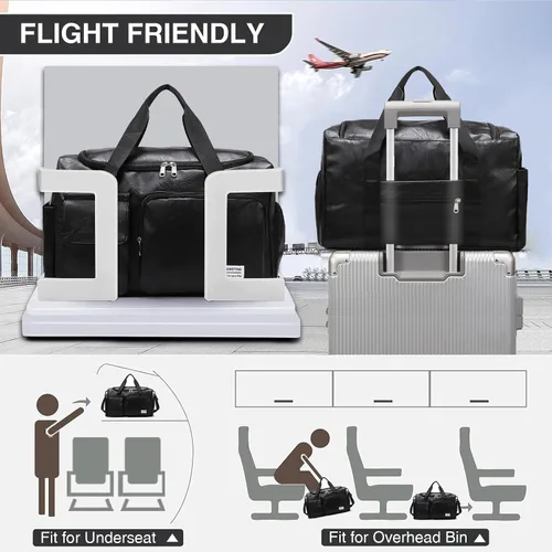 Vista 167 de Pequeña bolsa de gimnasio para mujer, bolsa de viaje con compartimento para zapatos
