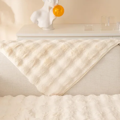 Vista 6 de ele ELEOPTION Funda de cojín para sofá modular, fundas de cojín cálidas y esponjosas para sofá, protector de muebles