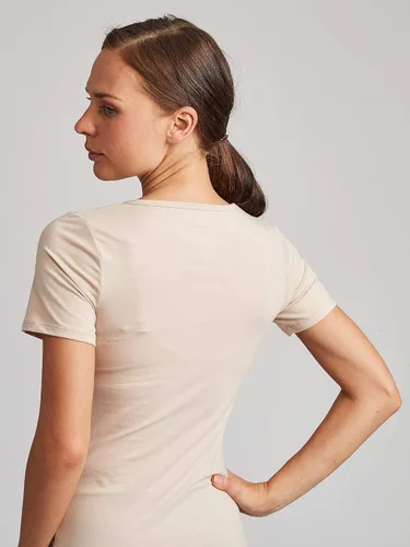 Vista 5 de Kalon Paquete de 4 capas base de camiseta con cuello redondo para mujer