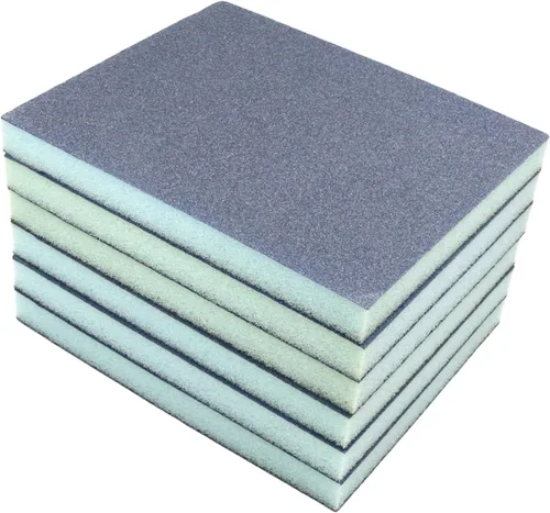Vista 12 de Utoolmart Bloques de lijado de esponja de lijado, esponja de papel de lija húmedo y seco de grano 80, kit de esponja de arena lavable y 4 piezas