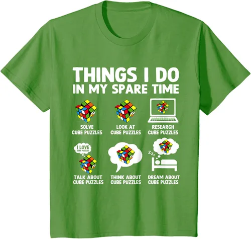 Vista 52 de Things I Do in My Spare Time Cube Puzzle Speed Cubing Camiseta