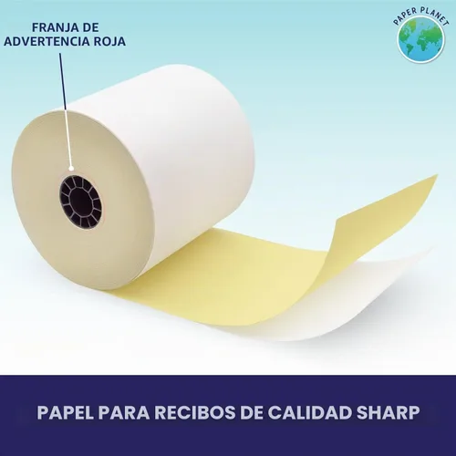Vista 4 de PaperPlanet - Papel de 2 capas para impresora de cocina Clover 18 rollos y 1 cinta Papel autocopiativo de 2 capas, compatible con la impresora