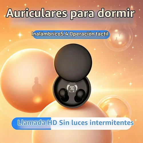 Vista 4 de Mini auriculares Bluetooth invisibles, ultra ligeros, ajuste cómodo, para dormir de lado, mini auriculares con bloqueo de ruido, auriculares