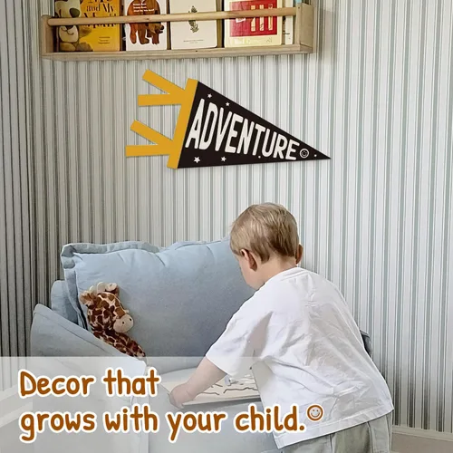 Vista 3 de Decoración de guardería para niños, letrero de aventura para colgar en la pared, decoración de pared de guardería de aventura para niños, habitación