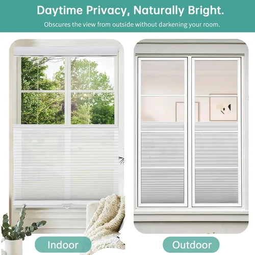 Vista 4 de Changshade - Persianas para filtrado de luz para ventanas, 36 pulgadas de largo x 19 pulgadas de ancho, persianas celulares que bajan y suben