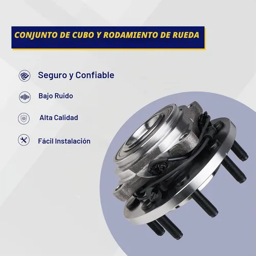 Vista 2 de KUSATEC 515148 Cojinete de rueda delantera y conjunto de cubo 4WD