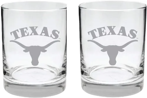 Vista 41 de Alabama - Juego de 2 vasos de cristal grabado satinado de 2 caras Marea carmesí de Alabama