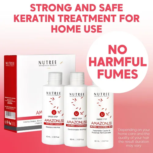 Vista 4 de Tratamiento capilar con queratina brasileña One Step Amazonliss Protein Tratamiento capilar sin formaldehído Fortalecimiento del cabello Alisado