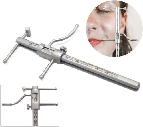 Vista 7 de MEDSPO Medidor de ortodoncia dental profesional Localizador ajustable móvil de altura del soporte Medición de posicionamiento Instrumentos