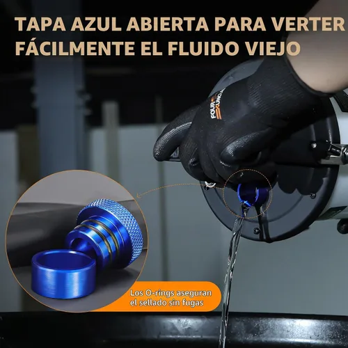 Vista 6 de FOUR UNCLES Kit de bomba de vacío de purga de frenos 3L para purga