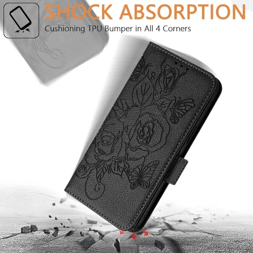 Vista 5 de Funda compatible con Sony Xperia 1 VI, compatible con Sony Xperia 1 VI 5G 2024 ranuras para tarjetas, cierre magnético, funda con función atril