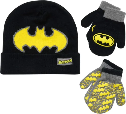Vista 29 de DC Comics Conjunto de 2 pares de guantes o manoplas de invierno de Batman para niños (niños pequeños)