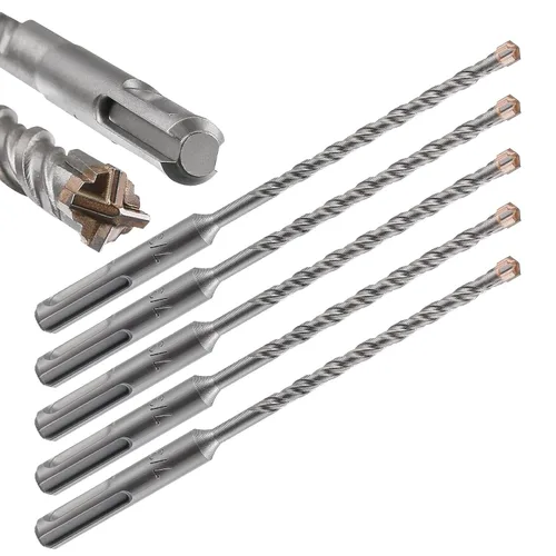 Vista 43 de Wensilon Broca para hormigón, 1 unidad, 1 pulgada x 10 "-8 pulgadas, material de carburo de doble rosca de tipo cruzado, adecuado para hormigón