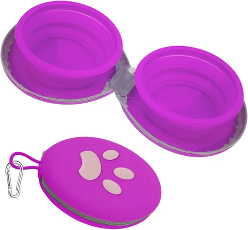 Vista 15 de Mosquetón de silicona portátil plegable 2 en 1 para perros