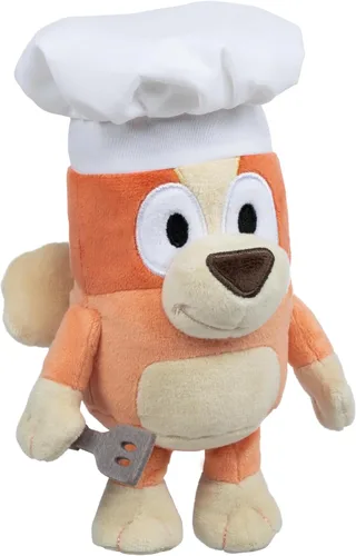 Vista 5 de Bluey Friends - Peluche de juguete suave Chef Bingo con gorro de chef y espátula