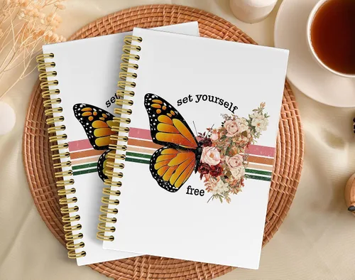 Vista 4 de Knibeo Cuadernos inspiradores, cuaderno inspirador, diario inspirador, diario inspirador para mujeres, 5.5 x 8.3 pulgadas, cuaderno encuadernado